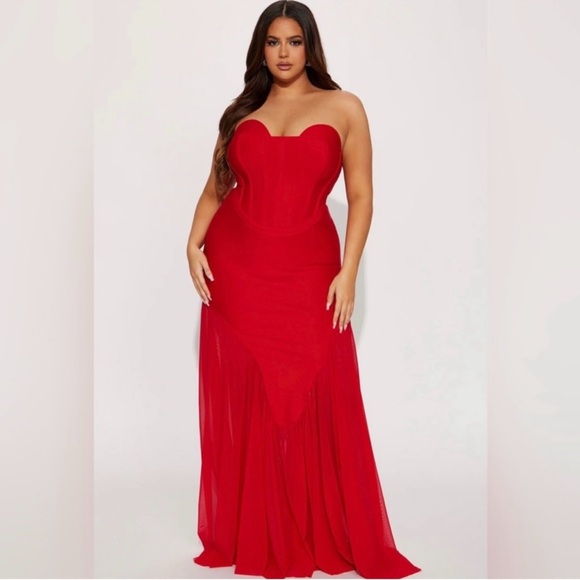 Fashion Nova Dresses & Skirts - Fashion Nova Red Ana Bandage Gown NWT
